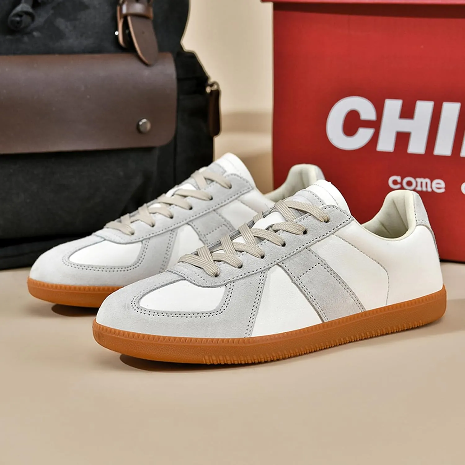 ihinzry Fashion Sneakers for Men 2024 Gum Sole Sneakers Men Tennis Shoes