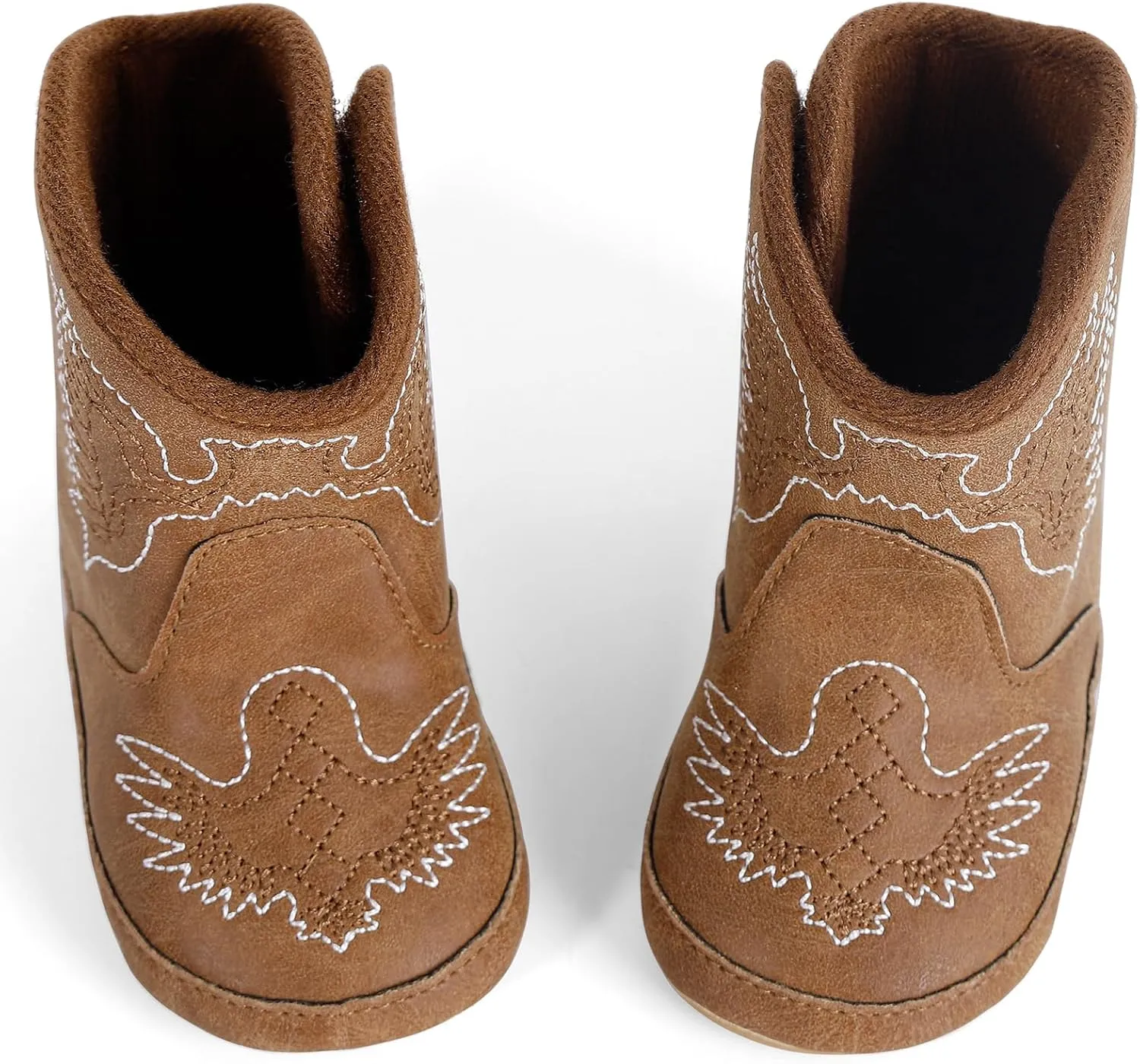 Infant Toddler Western Boots Cowgirl Cowboy Soft Rubber Sole Booties for Baby Girls Boys 3-18 Months