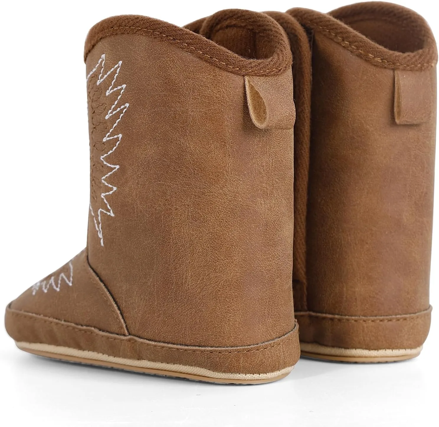 Infant Toddler Western Boots Cowgirl Cowboy Soft Rubber Sole Booties for Baby Girls Boys 3-18 Months