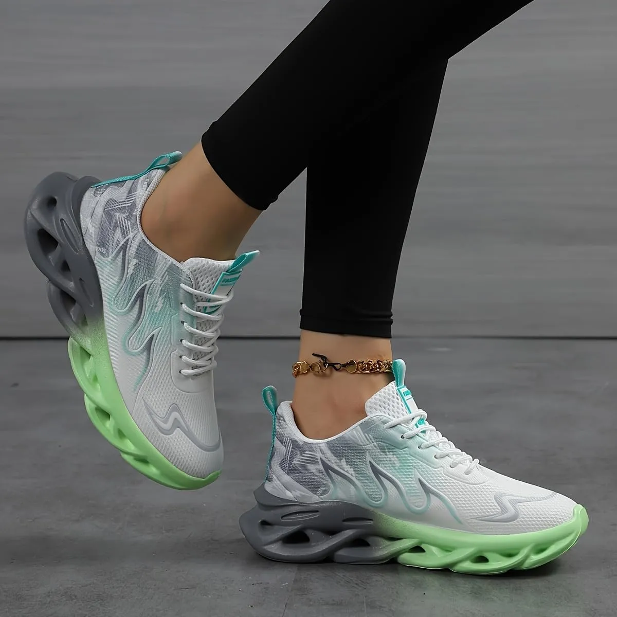 Jakcuz Women Fashion Sneakers Breathable Sport Shoes Lightweight Casual Walking Shoes for Women