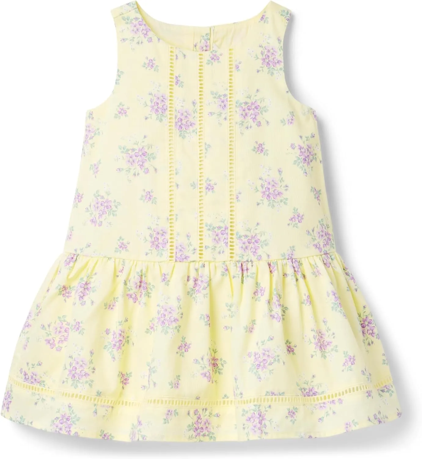 Janie and Jack Girls' Floral Ottoman Dress (Toddler/Little Big Kid)