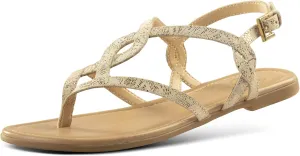 JATAREA Slip-On Flat Gladiator Sandals for Women | Perfect Dressy Summer Sandals with Back Strap
