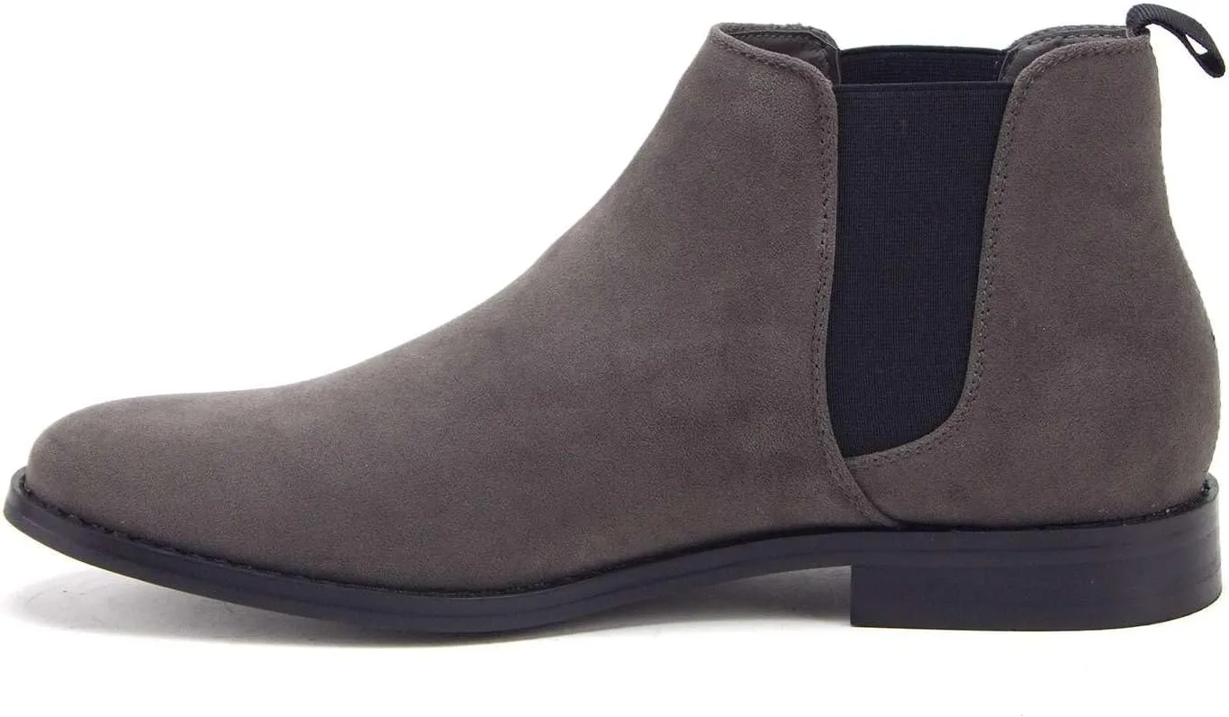 Jazamé Men's B-2963 Chuck Nubuck Suede Pull-On Round Toe Chelsea Boots
