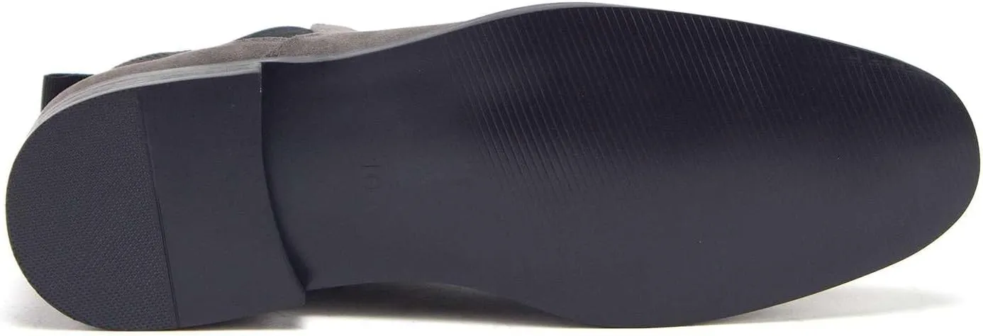 Jazamé Men's B-2963 Chuck Nubuck Suede Pull-On Round Toe Chelsea Boots
