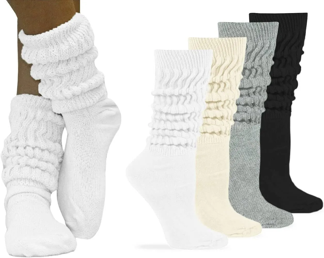 Jefferies Socks Womens Slouch Cotton Knit Socks 3 Pair Pack