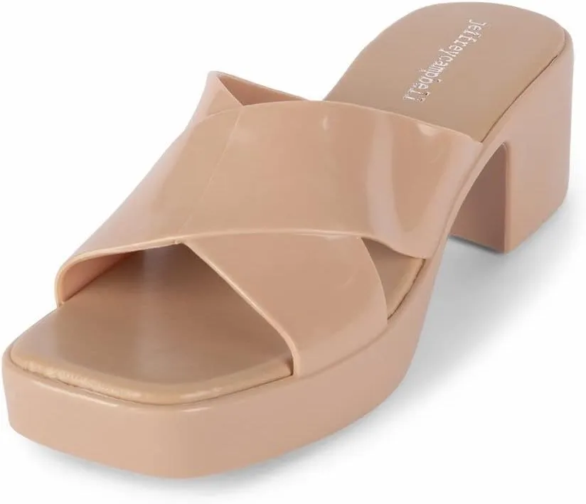 Jeffrey Campbell Womens Bubblegum Slip On Open Toe Platform Sandals
