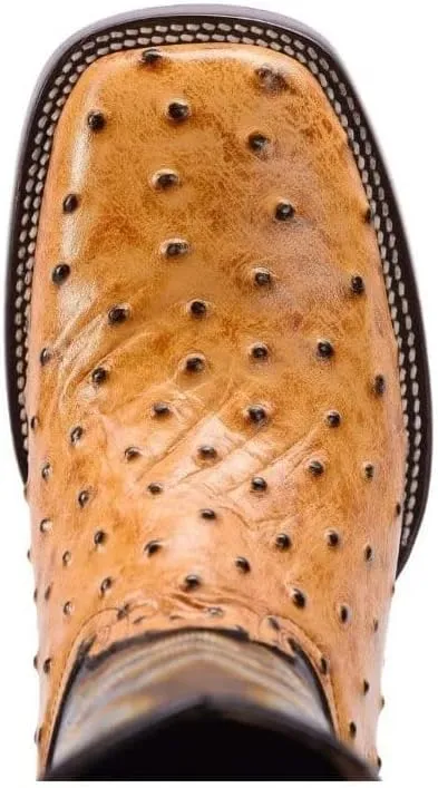 Joe Boots Western Boots For Men Ostrich Print Leather 701