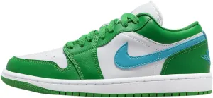 jordan Air 1 Low Women Lucky Green/White/Aquatone DC0774 304 (us_Footwear_Size_System, Adult, Women, Numeric, Medium, Numeric_10_Point_5)