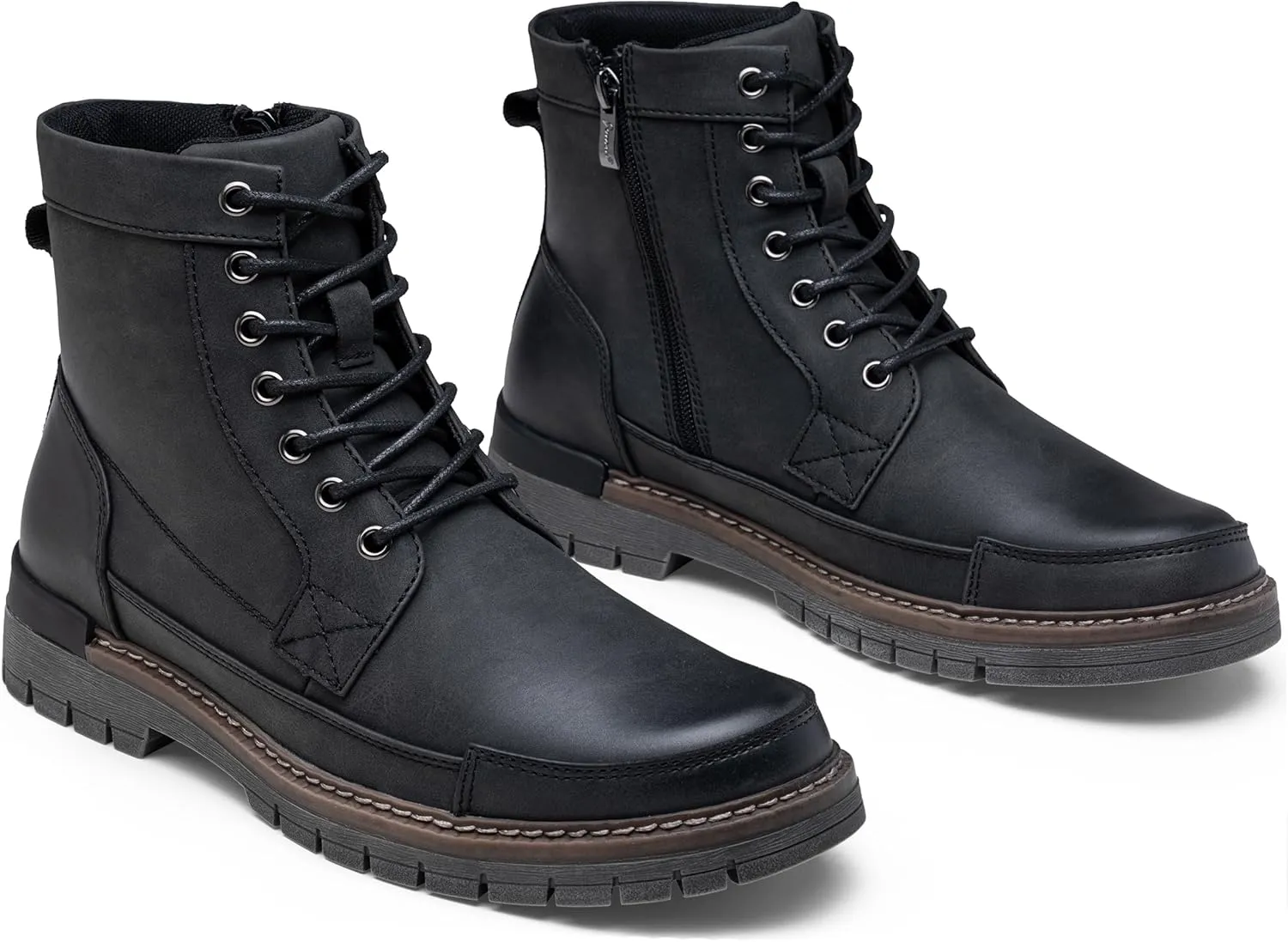 Jousen Men Boots Casual Motorcycle Boots for Men Chukka Zipper Combat Botas Para Hombre Fashion