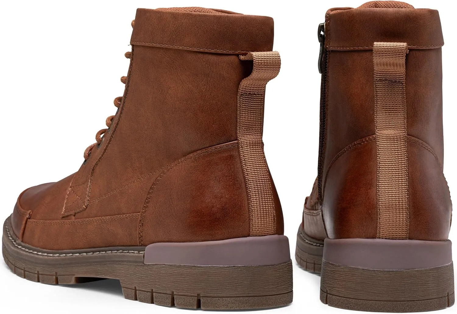 Jousen Mens Boots Casual Motorcycle Boot for Men Chukka Zipper Combat Botas Para Hombre Fashion