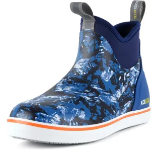 Kalkal Men's Deck Boots, Waterproof Fishing Rain Boots with High Traction, Men's Rubber Boots For Gardening Fishing Boating Camping Sailing