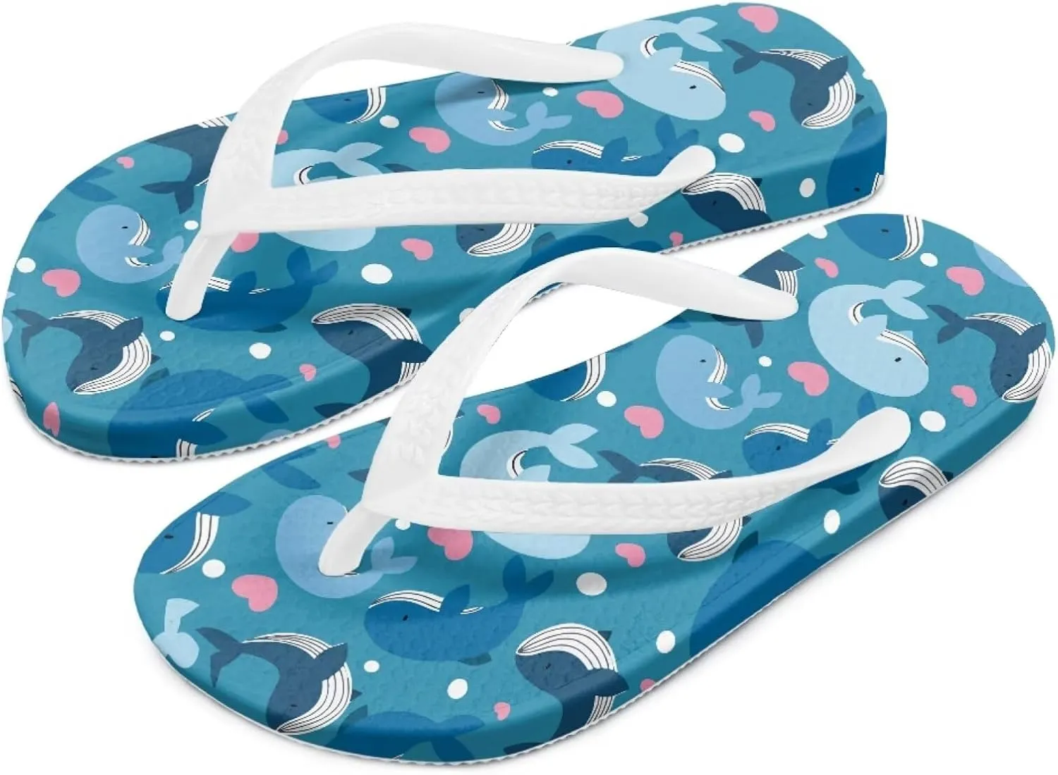 Kids Blue Shark Flip Flop Sandals Boys Sandals Water Shoes Summer Slip on Thong Sandals Beach Pool Shower Slippers