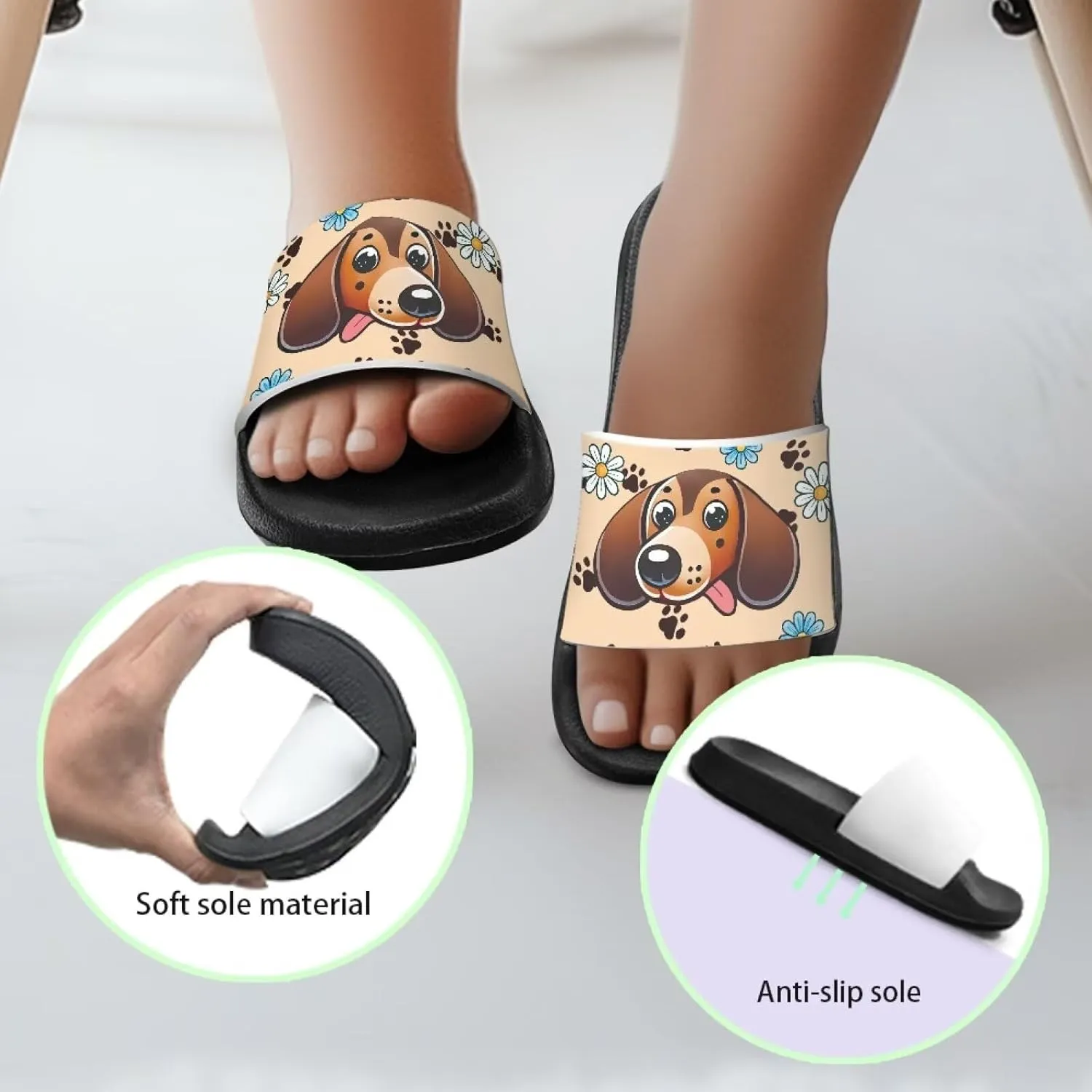Kids Cloud Slides Girls & Boys Flip Flops Slip On Beach Sandals Youth Pool Shower Shoes EVA Summer Slippers