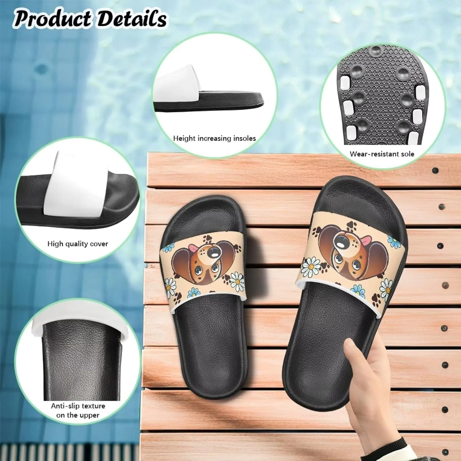 Kids Cloud Slides Girls & Boys Flip Flops Slip On Beach Sandals Youth Pool Shower Shoes EVA Summer Slippers