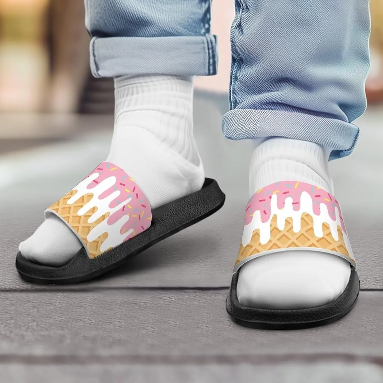 Kids Cloud Slides Girls & Boys Flip Flops Slip On Beach Sandals Youth Pool Shower Shoes EVA Summer Slippers