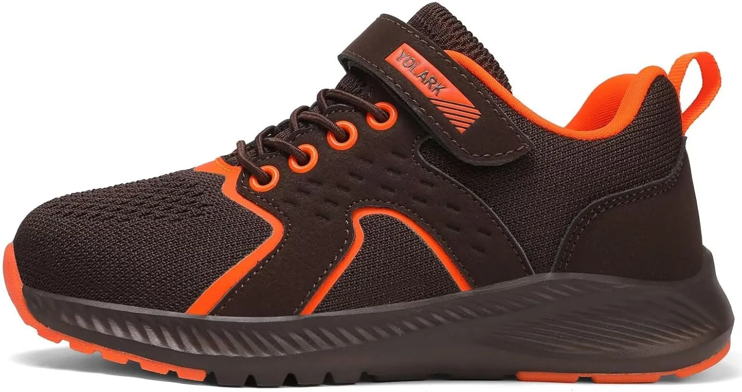 Kids Sneakers for Boys Girls Running Tennis Shoes Non-Slip Hiking Walking Shoes Lightweight Breathable Sport Athletic