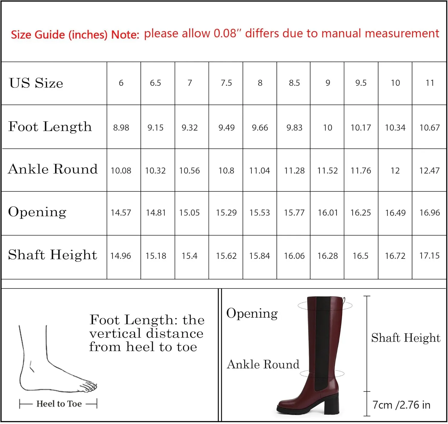 Knee High Boots Women Chelsea Platform Chunky Boots Slip on Faux Leather Square Toe Fall Long Tall Boots for Women