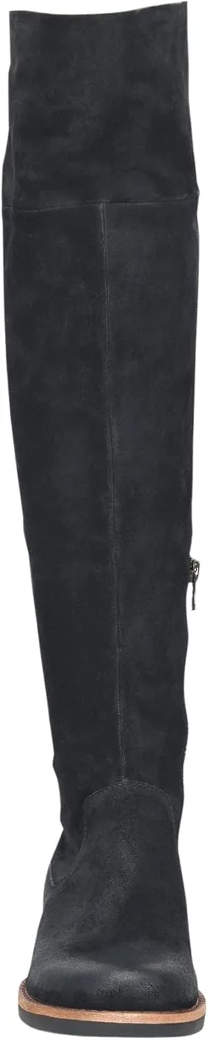 KORK-EASE Women's Addison Soft Hand-Finished Distressed Suede Leather Knee-High Boots