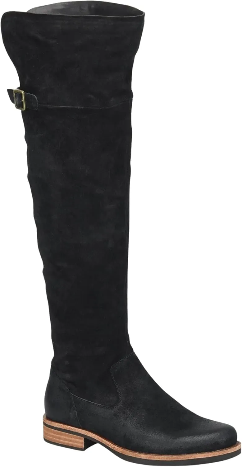 KORK-EASE Women's Addison Soft Hand-Finished Distressed Suede Leather Knee-High Boots