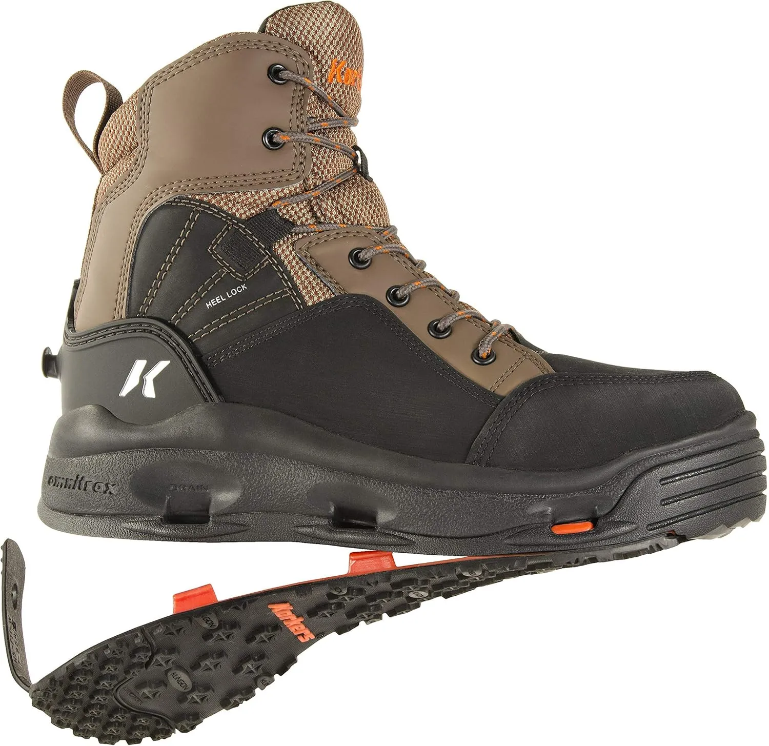Korkers Buckskin Men's Wading Boots - Durable and Non-Corrosive - Includes Interchangeable Felt & Kling-On Soles