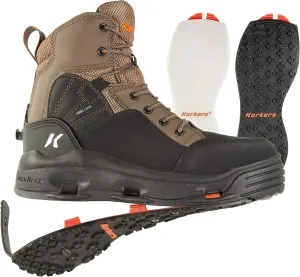 Korkers Buckskin Men's Wading Boots - Durable and Non-Corrosive - Includes Interchangeable Felt & Kling-On Soles