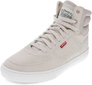 Levi's Mens Liam Hi Synthetic Leather Casual Hightop Sneaker Shoe, Stone/Grey, 13 M