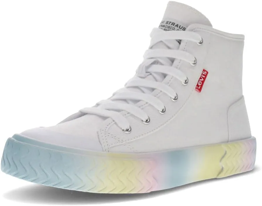 Levi's Women's Casual Sneaker, White/Multi, 9