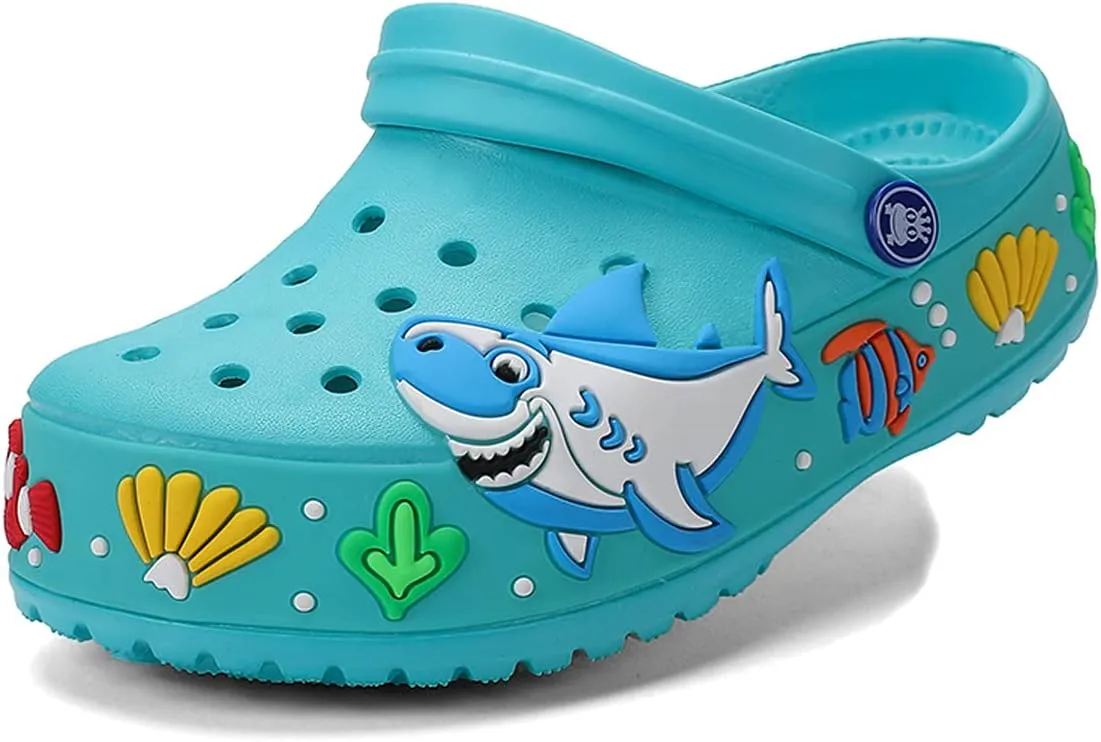 LIBINXIF Kids Clogs Slippers Sandals Cartoon Slides Non-Slip Girls Boys Cute Garden Shoes Children Lightweight Slip-on Beach Pool Shower Slippers