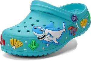 LIBINXIF Kids Clogs Slippers Sandals Cartoon Slides Non-Slip Girls Boys Cute Garden Shoes Children Lightweight Slip-on Beach Pool Shower Slippers