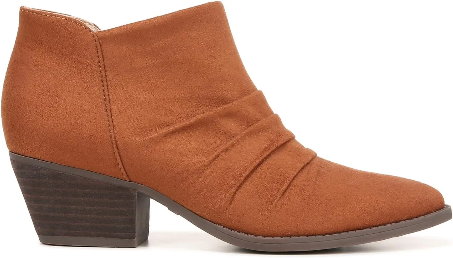 LifeStride Womens Reba Pointed Toe Zippered Casual Boots Ankle Low Heel 1-2" - Brown