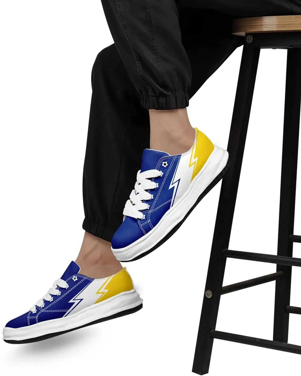 Lightning Canvas Sneakers Comfortable Casual Walking Sports Shoes for Men Women Non-slip Lace-up Flat Tennis Trainers
