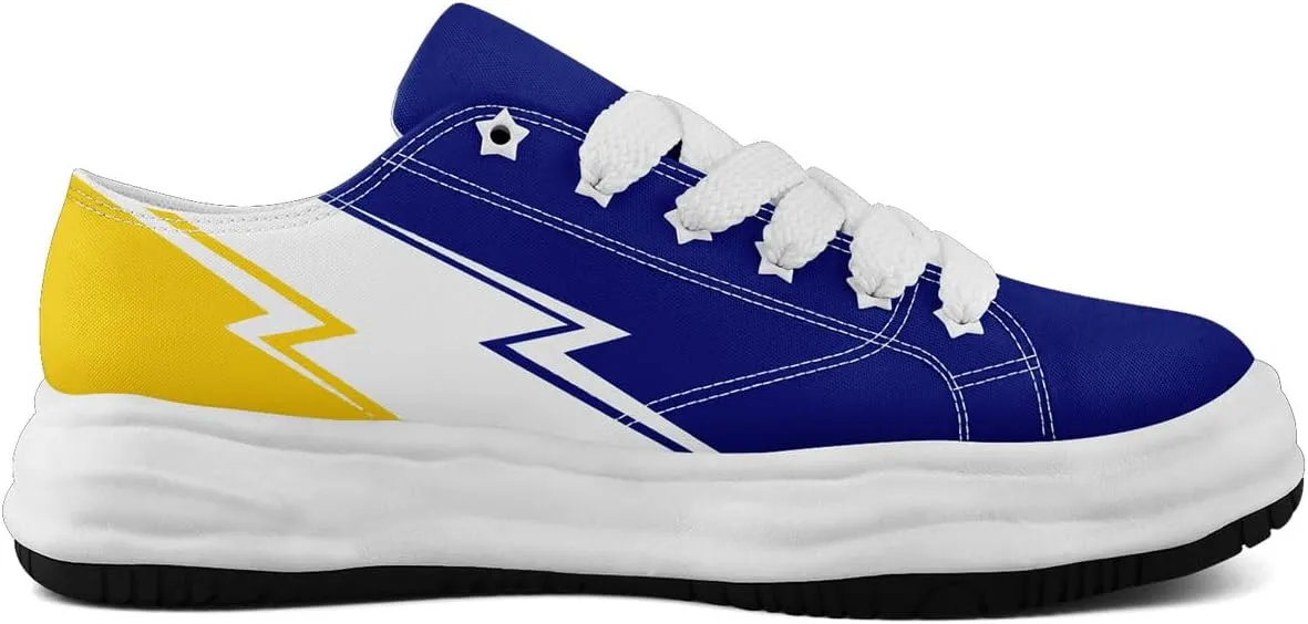 Lightning Canvas Sneakers Comfortable Casual Walking Sports Shoes for Men Women Non-slip Lace-up Flat Tennis Trainers