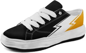Lightning Canvas Sneakers Comfortable Casual Walking Sports Shoes for Men Women Non-slip Lace-up Flat Tennis Trainers