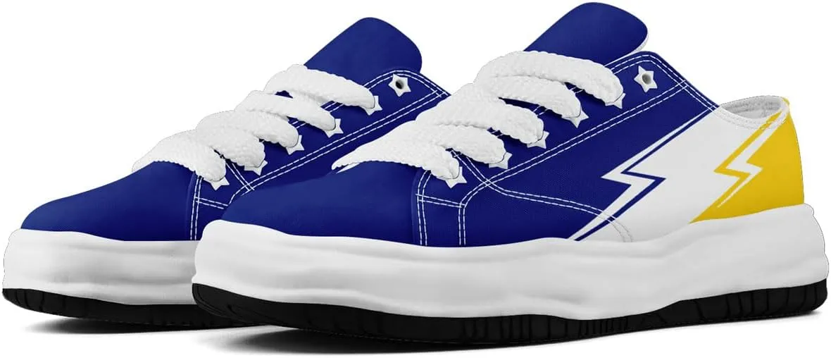 Lightning Canvas Sneakers Comfortable Casual Walking Sports Shoes for Men Women Non-slip Lace-up Flat Tennis Trainers