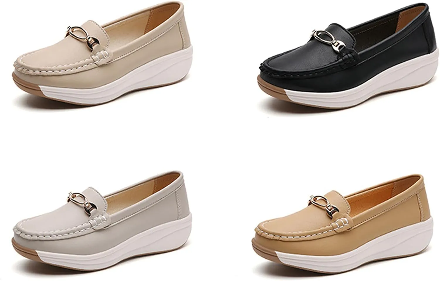 Loafers for Women Casual Moccasins Women's Comfortable & Lightweight Penny Loafers Slip On Soft Sole Dress Shoes