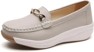 Loafers for Women Casual Moccasins Women's Comfortable & Lightweight Penny Loafers Slip On Soft Sole Dress Shoes