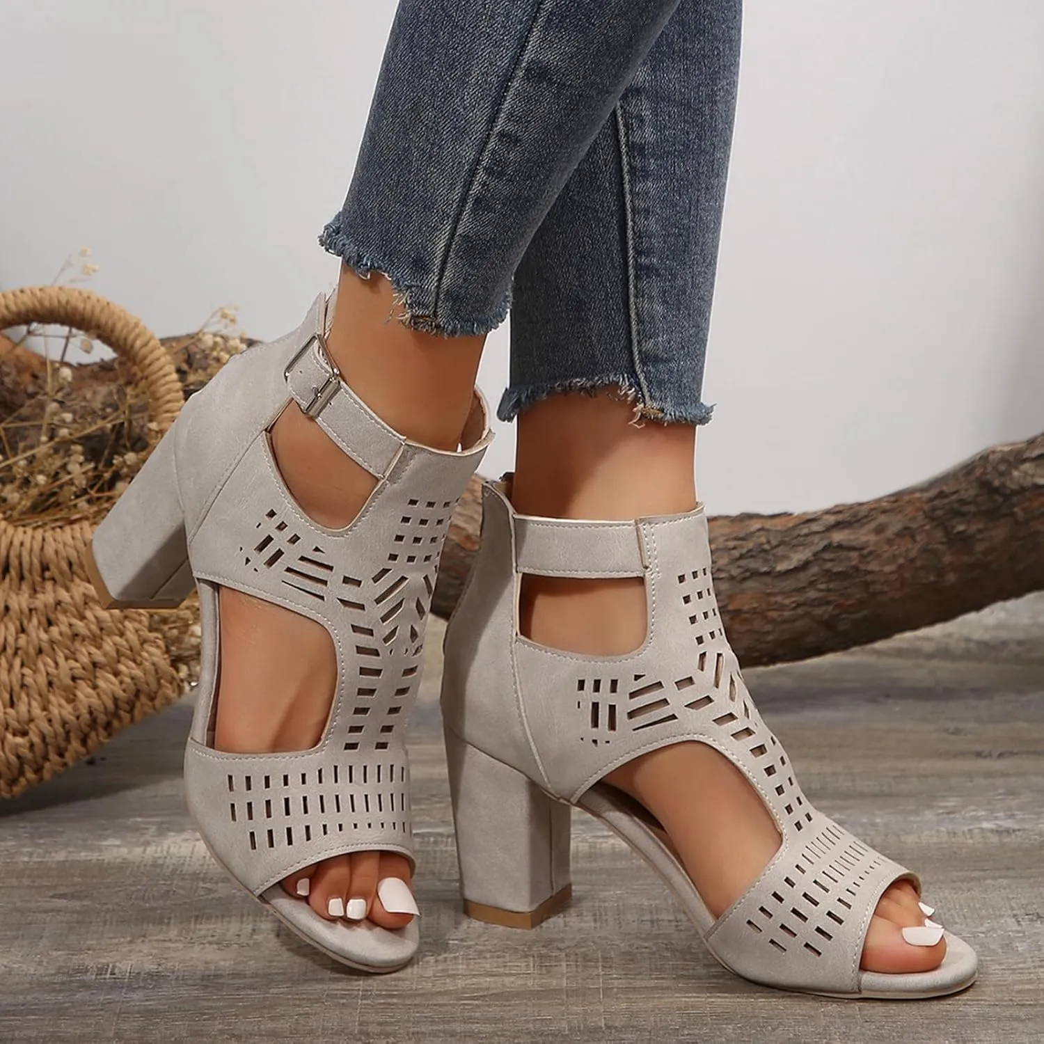 Low Heel Dress Shoes For Women Wedding Platform Sandals Cute Slip-On Dressy Slide On Shoes Women