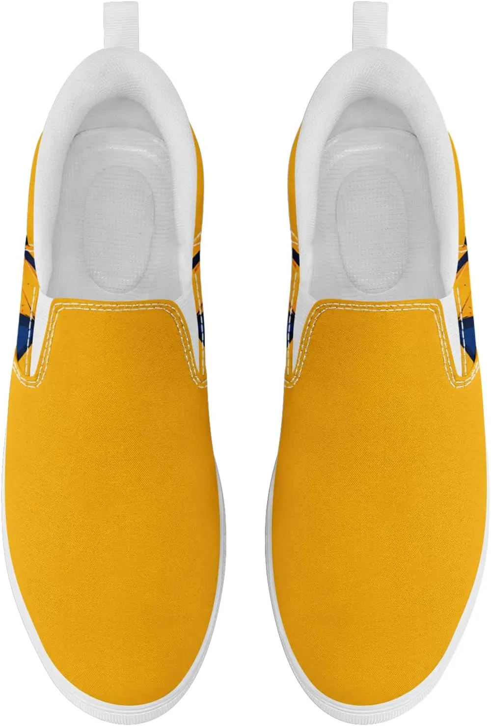 Low-top Slip-On Sneakers for Men, Women's Comfortable Flat Canvas Shoes Casual Loafers with Graffiti Style Design