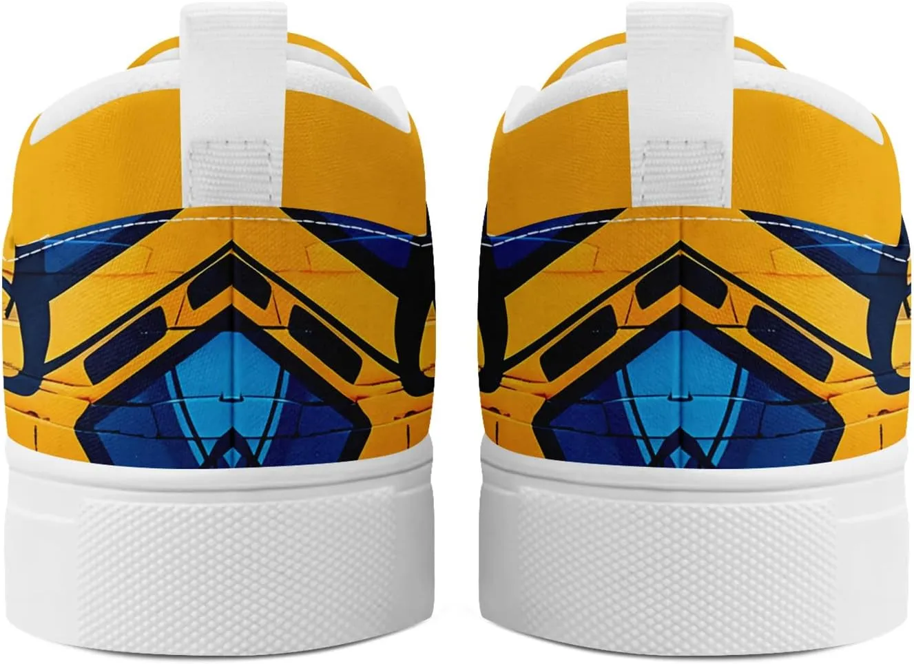 Low-top Slip-On Sneakers for Men, Women's Comfortable Flat Canvas Shoes Casual Loafers with Graffiti Style Design