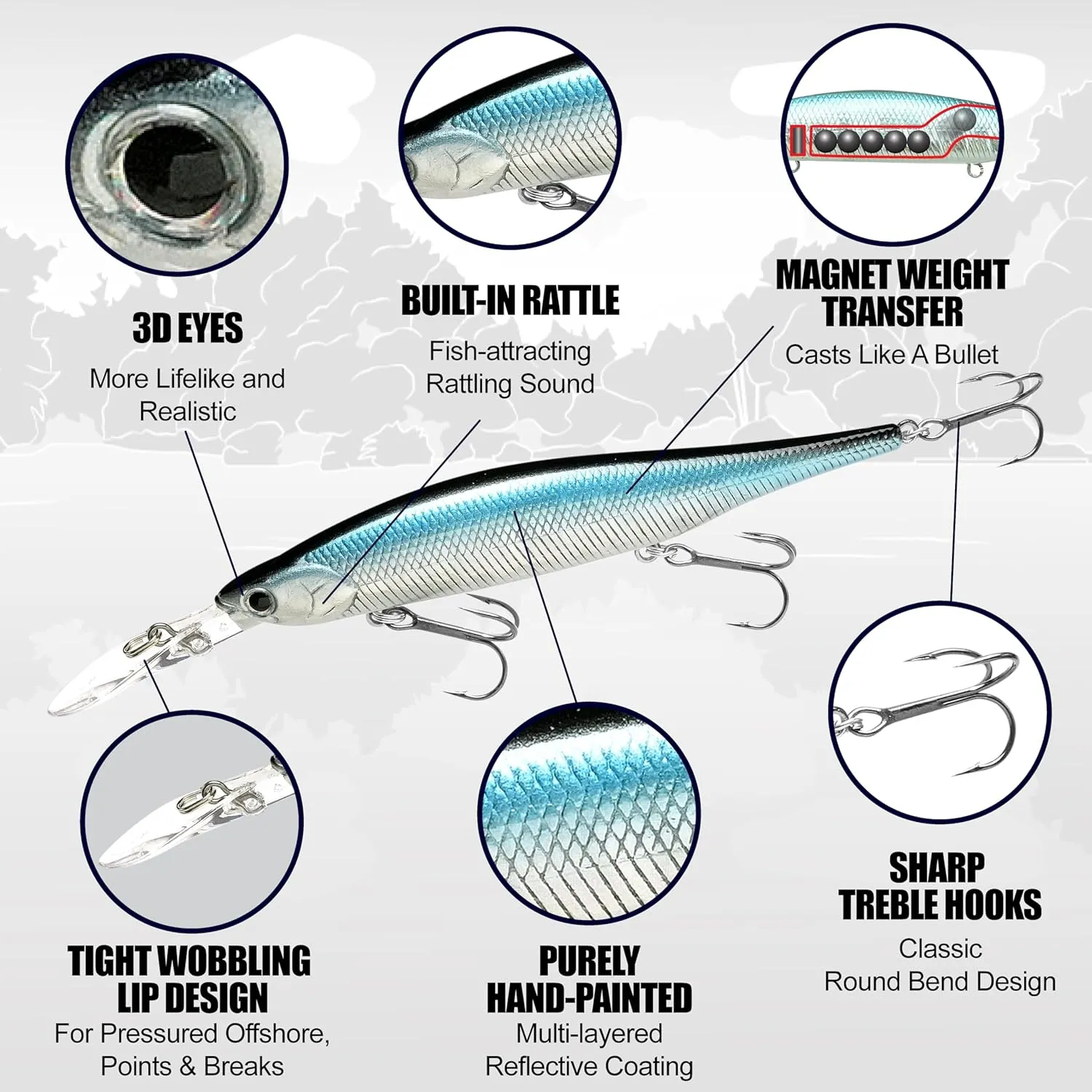 LUCKY CRAFT Lightning Staysee 110SP, Freshwater Bass Fishing Lure, Jerkbait, Smallmouth, Walleye, Pike, Suspending, Tournament Winning, Deep Diver, Fishing Gear, Fishing Accessories, Fishing Tackle
