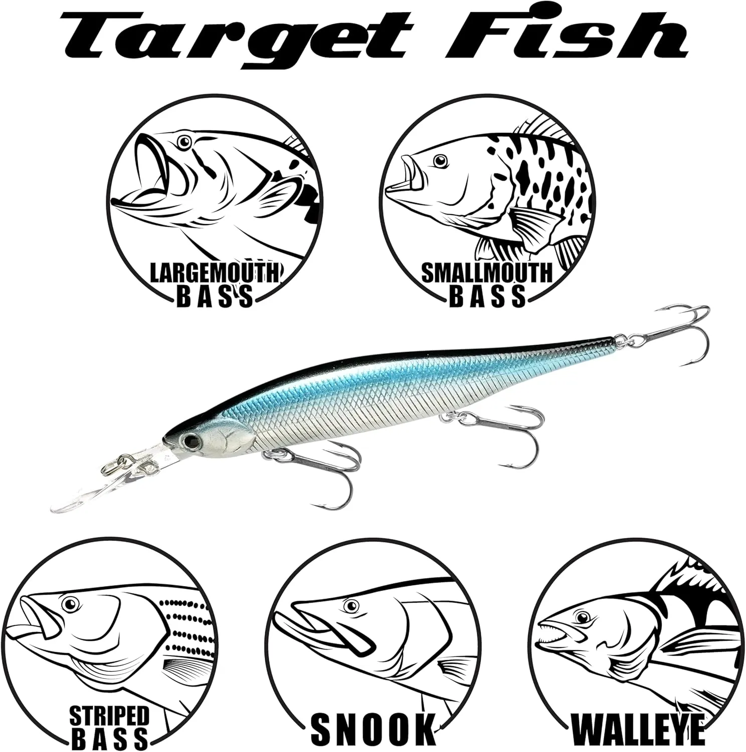 LUCKY CRAFT Lightning Staysee 110SP, Freshwater Bass Fishing Lure, Jerkbait, Smallmouth, Walleye, Pike, Suspending, Tournament Winning, Deep Diver, Fishing Gear, Fishing Accessories, Fishing Tackle