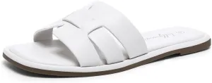 Luffymomo Womens Slip on Flat Sandals Comfortable Summer Casual Slides Sandals