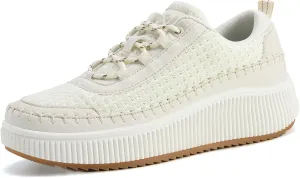 MAIZUN Women's Platform Sneakers Braided Fashion Chunky Sneakers Casual Walking Tennis Shoes