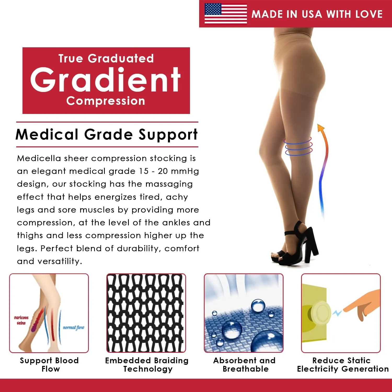 Medicella womens Sheer