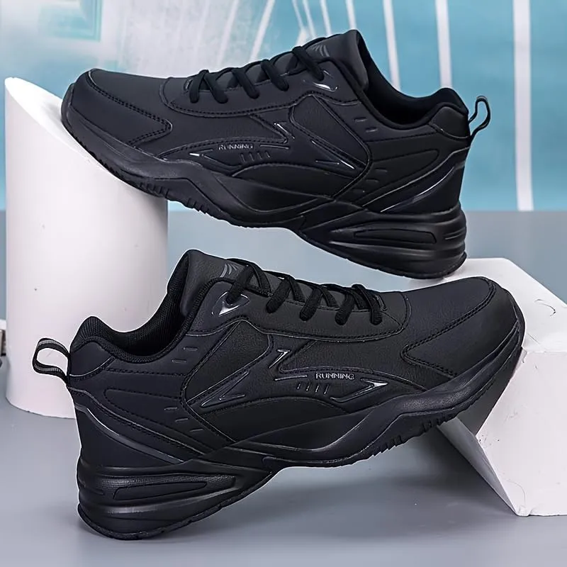 Men's Athletic Sneakers - Striped/Solid, Lace-Up Casual & Running Shoes with Breathable Fabric Lining and Durable TPR Sole