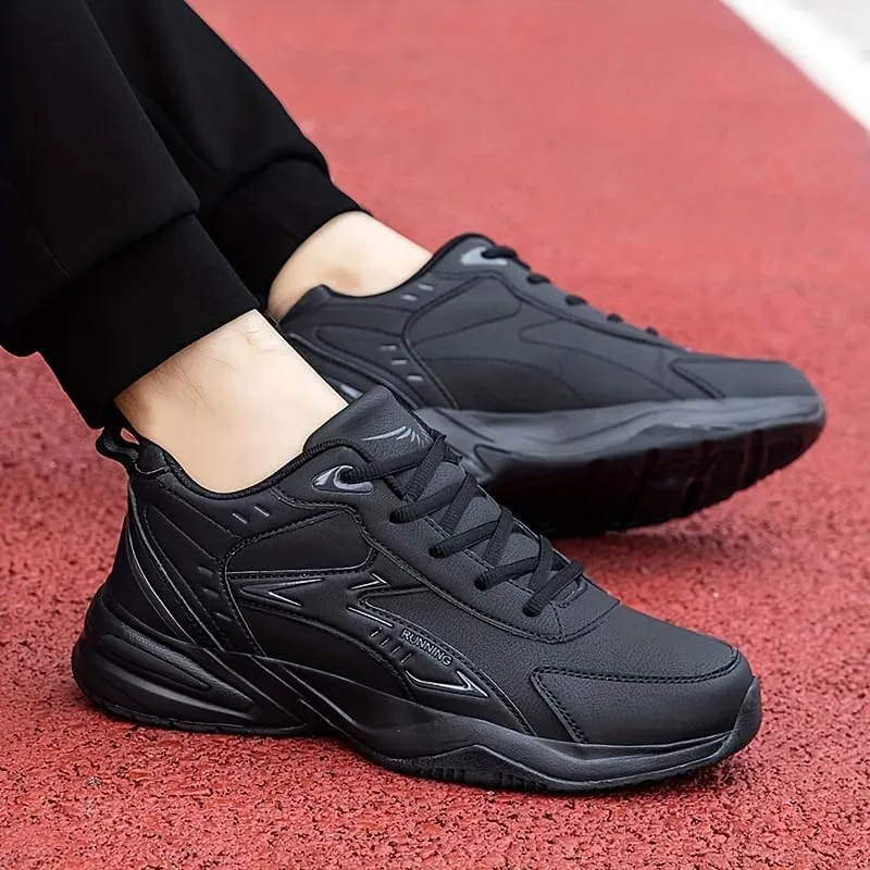 Men's Athletic Sneakers - Striped/Solid, Lace-Up Casual & Running Shoes with Breathable Fabric Lining and Durable TPR Sole