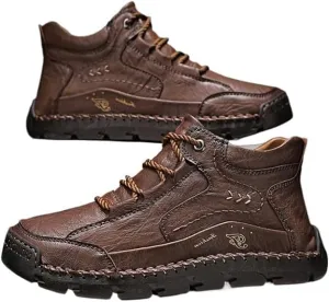Men's Breathable Non-slip Casual Trainers for Outdoor Hiking in A Lightweight Mid-top Ankle Boot Walking Shoes