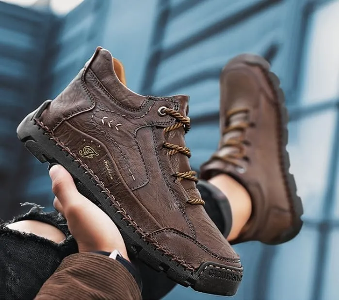 Men's Breathable Non-slip Casual Trainers for Outdoor Hiking in A Lightweight Mid-top Ankle Boot Walking Shoes
