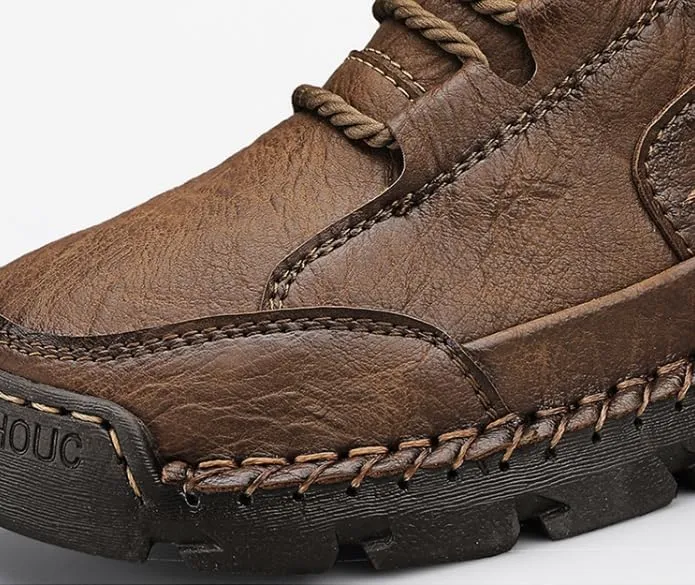 Men's Breathable Non-slip Casual Trainers for Outdoor Hiking in A Lightweight Mid-top Ankle Boot Walking Shoes