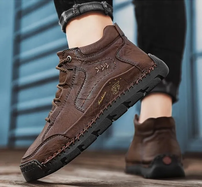 Men's Breathable Non-slip Casual Trainers for Outdoor Hiking in A Lightweight Mid-top Ankle Boot Walking Shoes